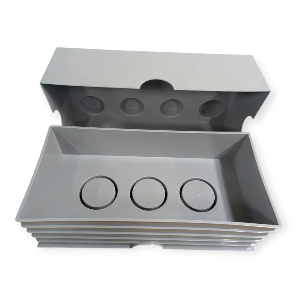 LEGO Storage Brick 8 Light Gray Large Stackable Toy Box Container 2x4 Studs